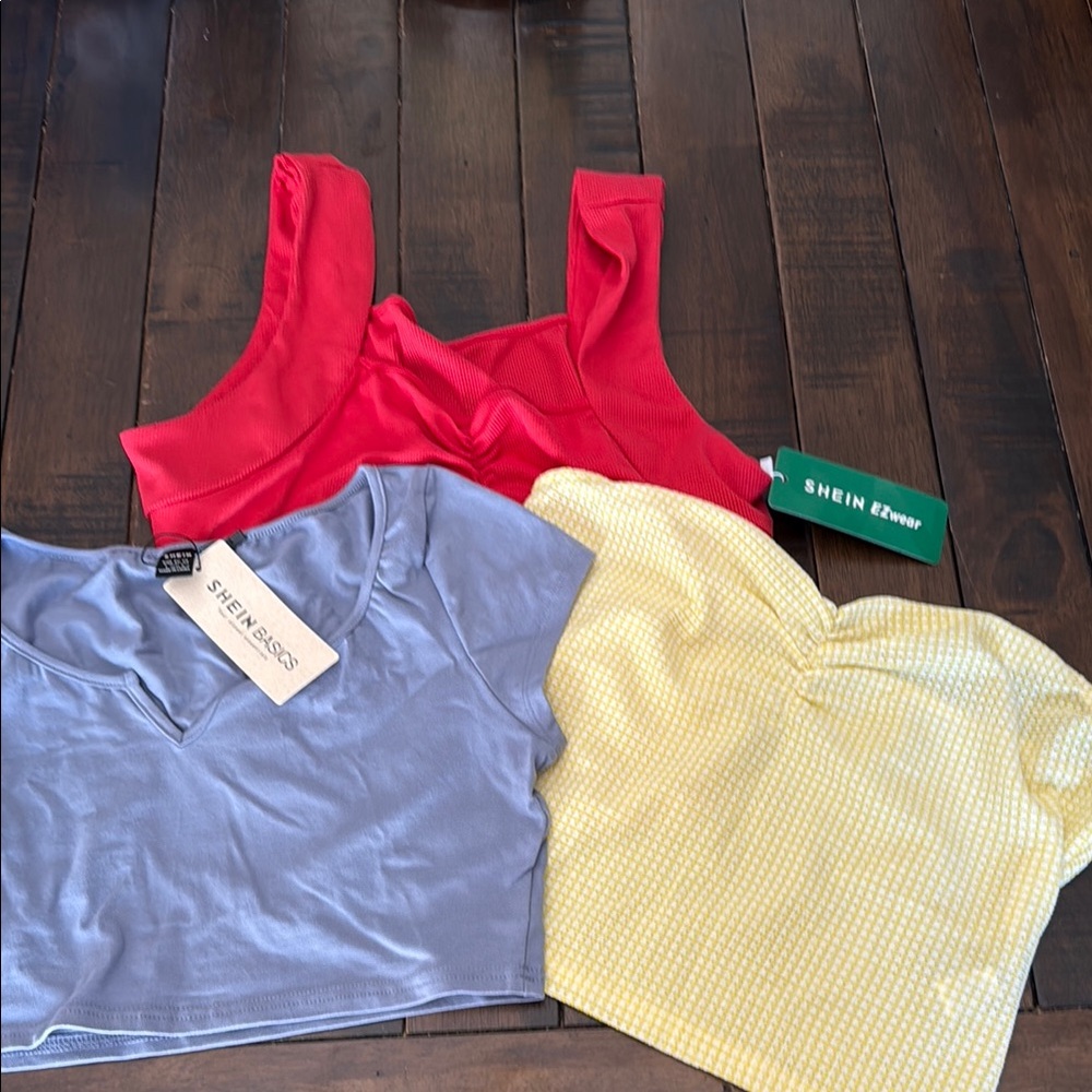 SHEIN Women's Tops - Red, Blue, and Yellow